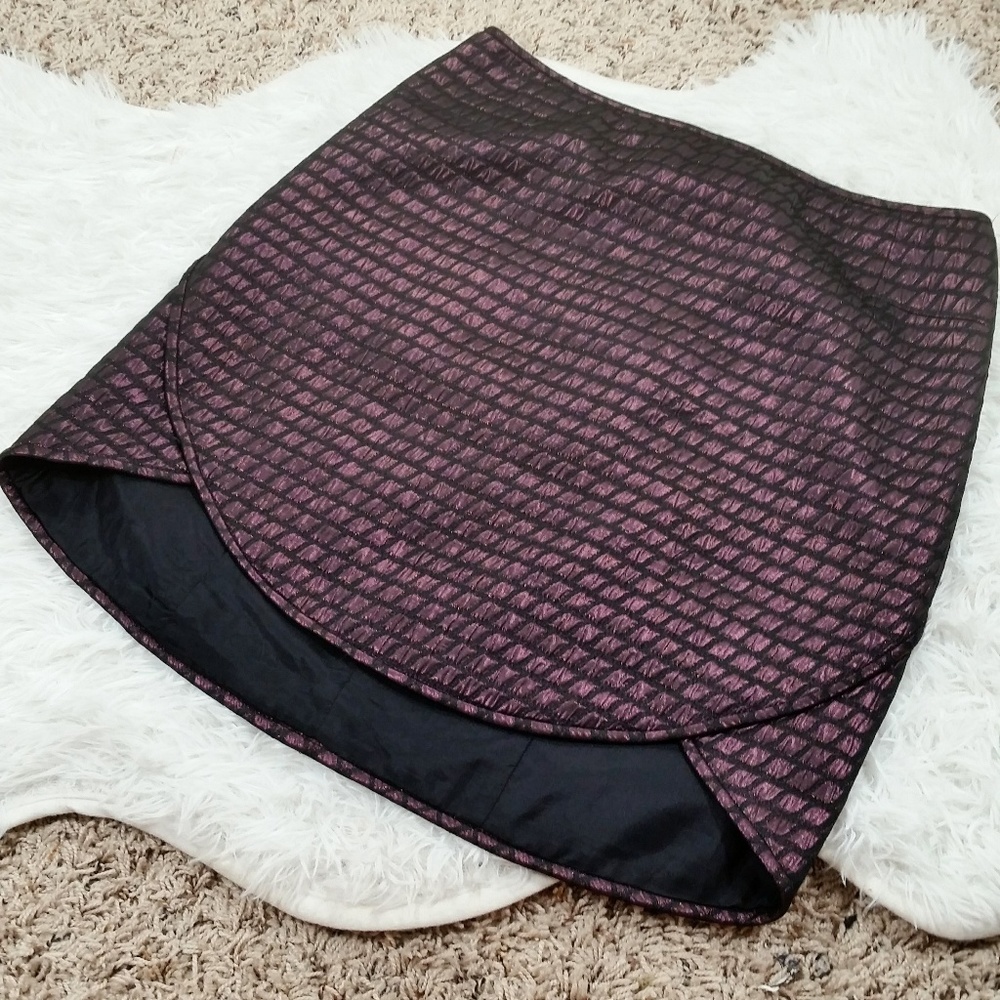 Tibi Quilted Lurex Metallic Jacquard Miniskirt 118 - Picture 2 of 8